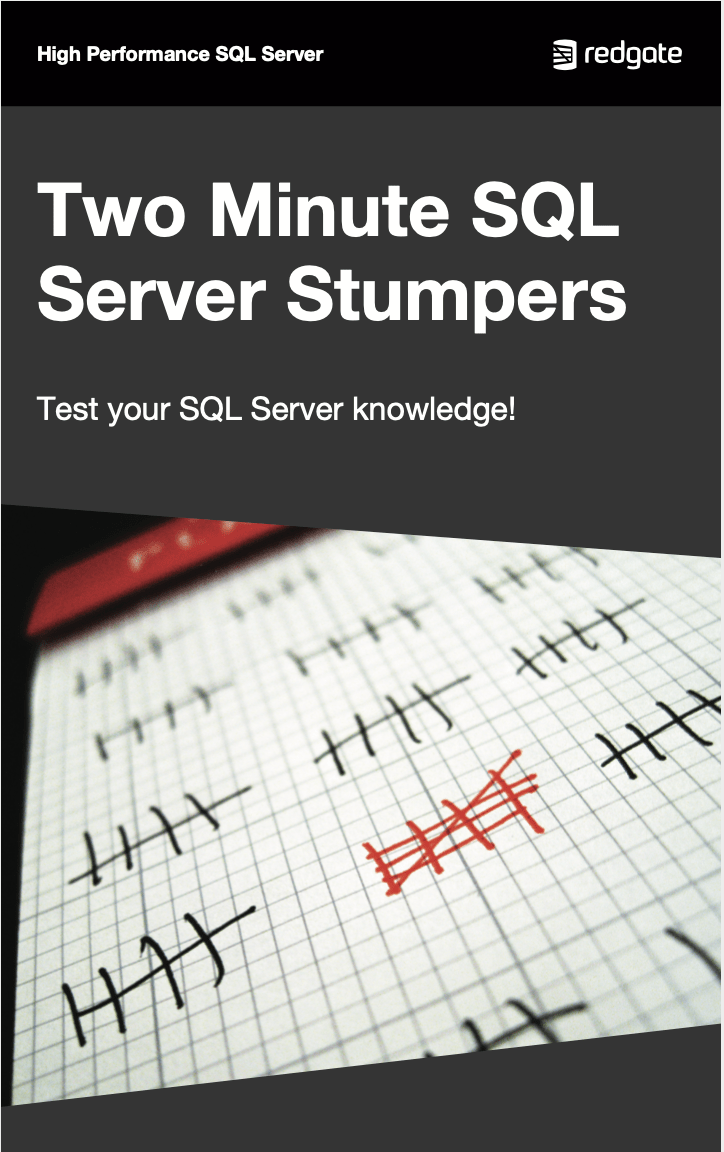 Two Minute SQL Server Stumpers eBook cover