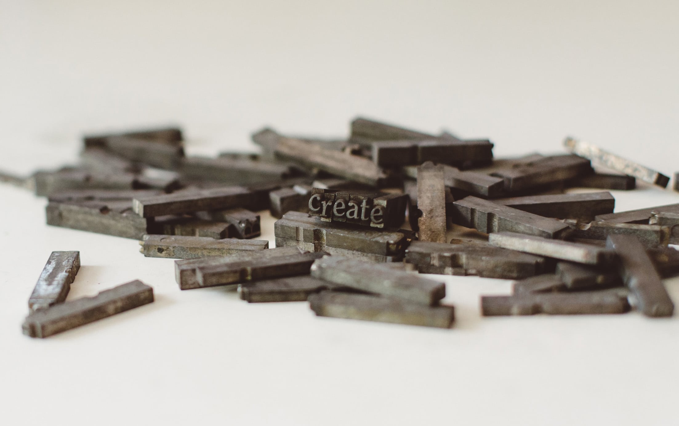 Metal pieces scattered on table