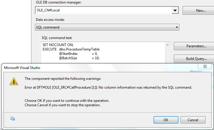 Using SQL Server Stored Procedures In SSIS Data Flow Sources SQLServerCentral